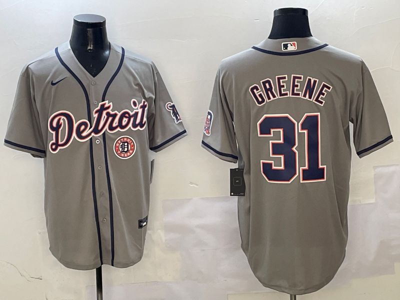 Men Detroit Tigers #31 Greene Grey Game 2025 Nike MLB Jersey style 3126->detroit tigers->MLB Jersey